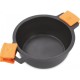 DEED POT  EFFICIENT A270328 (28CM / 5.7LT / BLACK / ΓΥΑΛΙΝΟ ΚΑΠΑΚΙ)